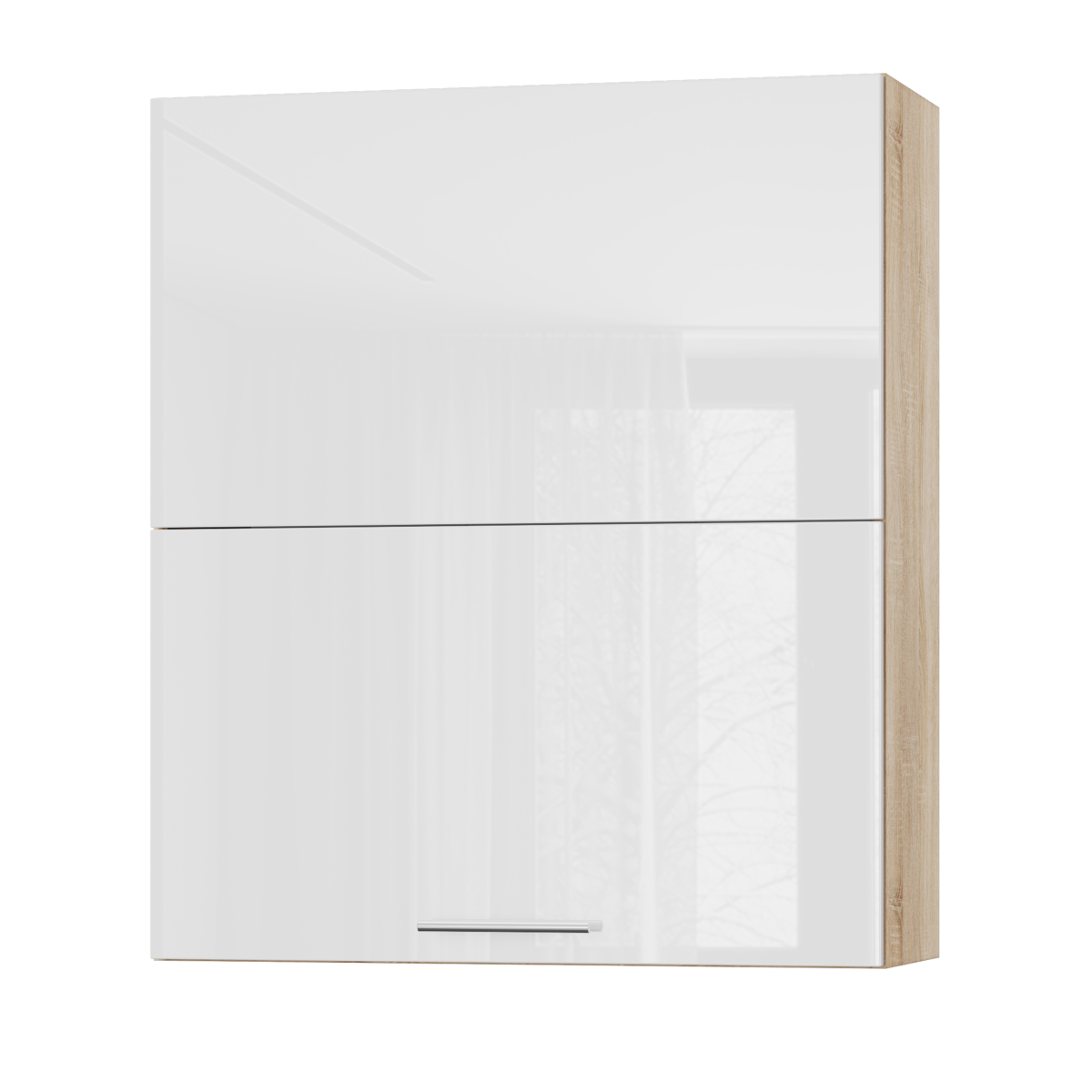 Корпус Стандарт дуб сонома, фасад Стандарт білий глянець L402.HF 80х93х30