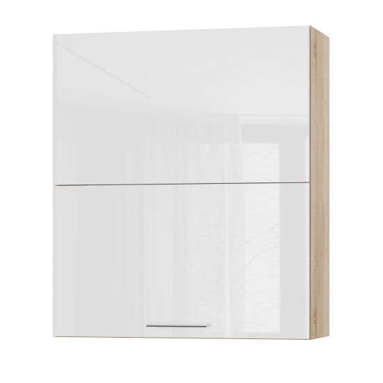 Корпус Стандарт дуб сонома, фасад Стандарт білий глянець L402.HF 80х93х30