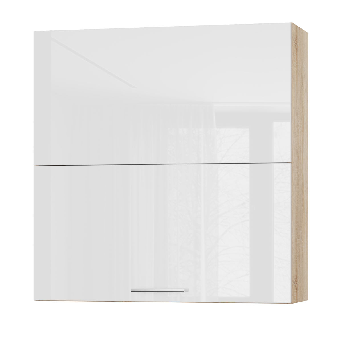 Корпус Стандарт дуб сонома, фасад Стандарт білий глянець L402.HF 90х93х30