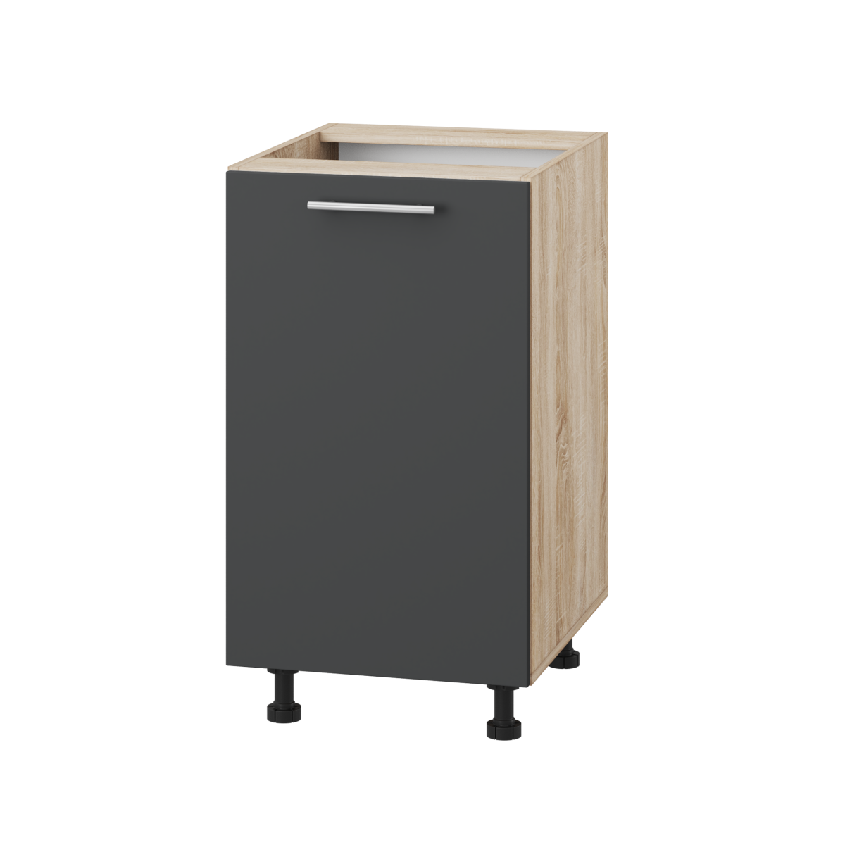 Корпус Стандарт дуб сонома, фасад Стандарт елегантний сірий софт 101 45х72х52