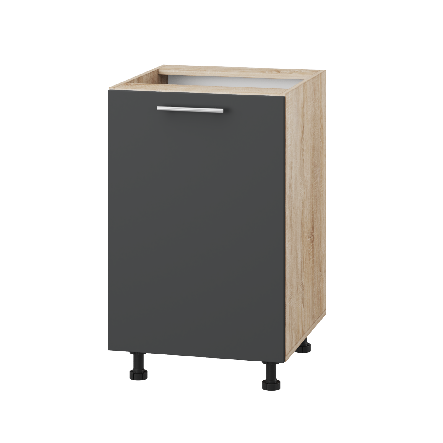 Корпус Стандарт дуб сонома, фасад Стандарт елегантний сірий софт 101 50х72х52