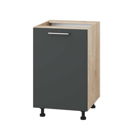 Корпус Стандарт дуб сонома, фасад Стандарт елегантний сірий софт 101 50х72х52