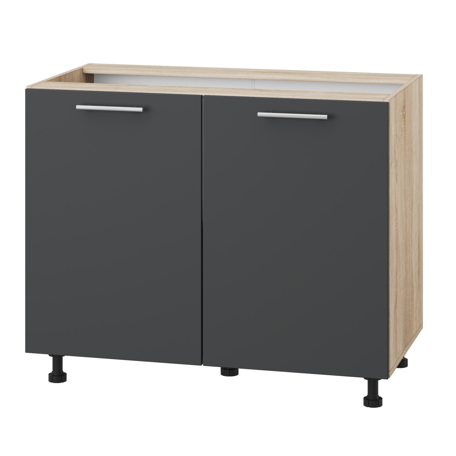 Корпус Стандарт дуб сонома, фасад Стандарт елегантний сірий софт 102 100х72х52 Корпус Стандарт дуб сонома, фасад Стандарт елегантний сірий софт 102 100х72х52