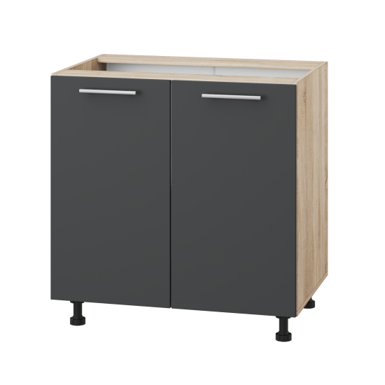 Корпус Стандарт дуб сонома, фасад Стандарт елегантний сірий софт 102 80х72х52