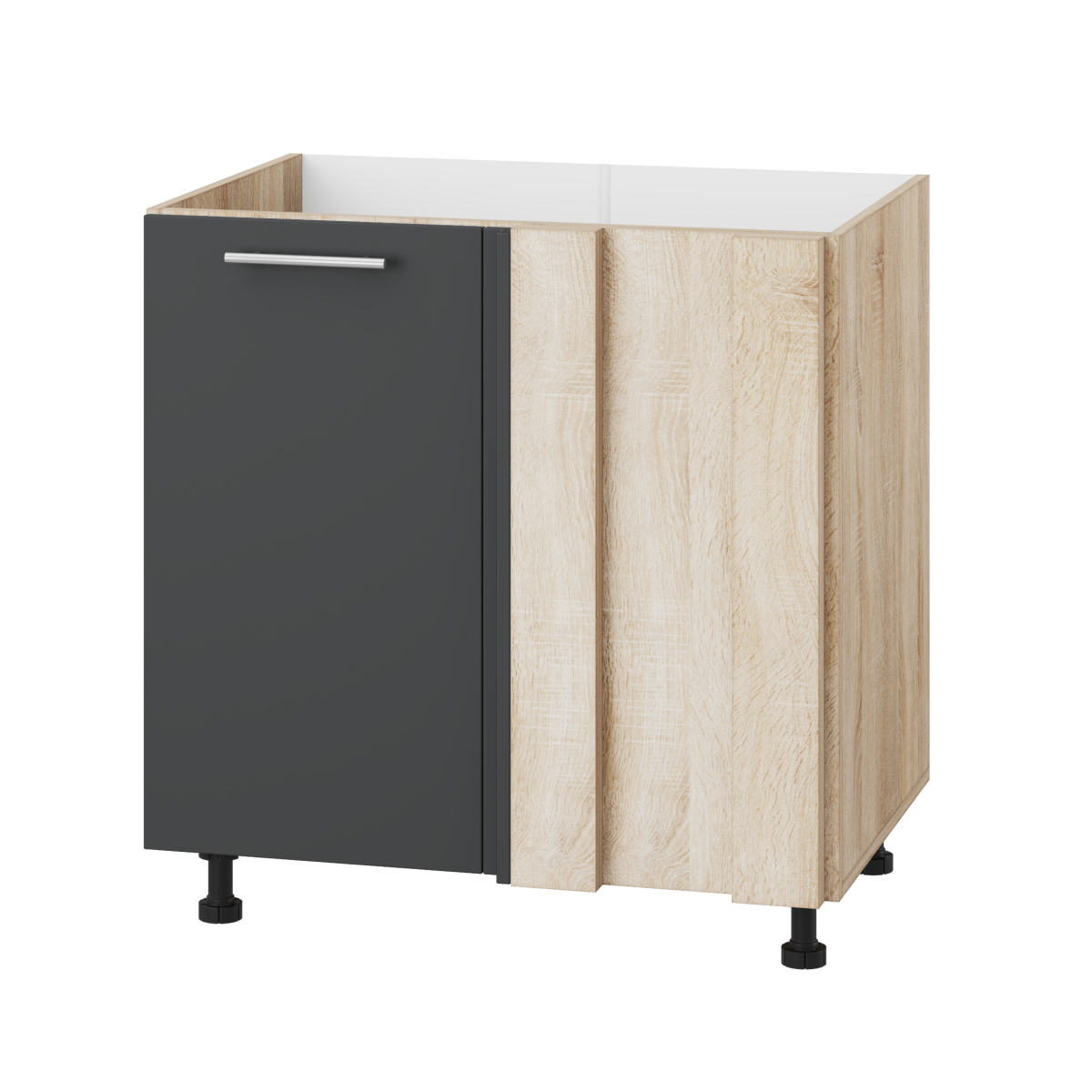 Корпус Стандарт дуб сонома, фасад Стандарт елегантний сірий софт 103 80-100х72х52