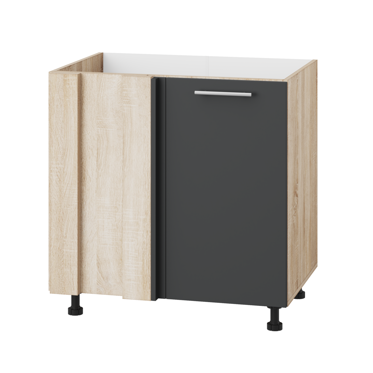 Корпус Стандарт дуб сонома, фасад Стандарт елегантний сірий софт 103 80-100х72х52