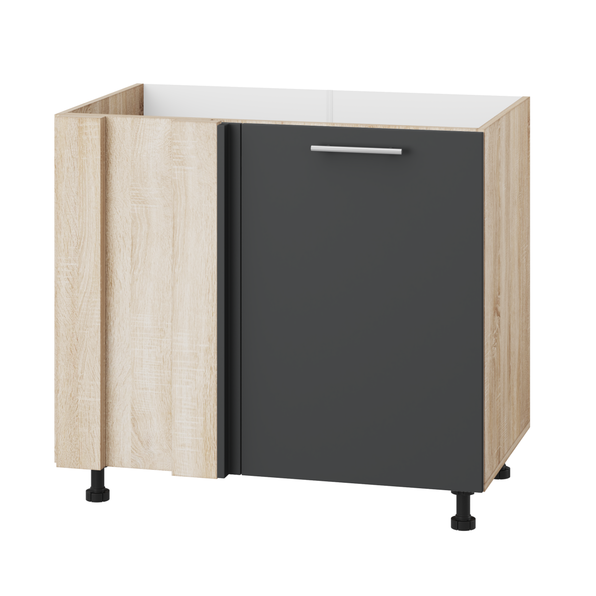 Корпус Стандарт дуб сонома, фасад Стандарт елегантний сірий софт 103 90-110х72х52