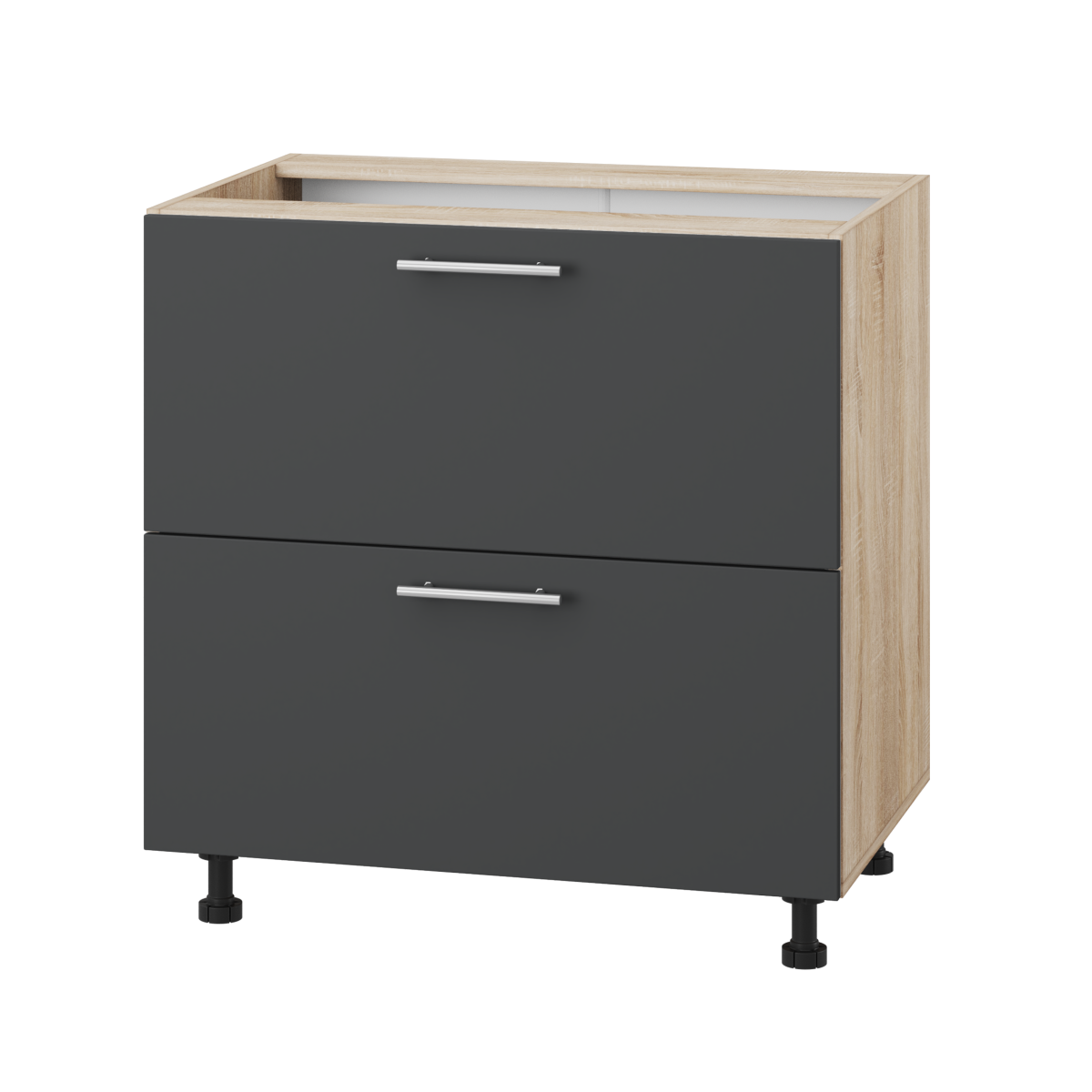 Корпус Стандарт дуб сонома, фасад Стандарт елегантний сірий софт 120.SM-80x72x52