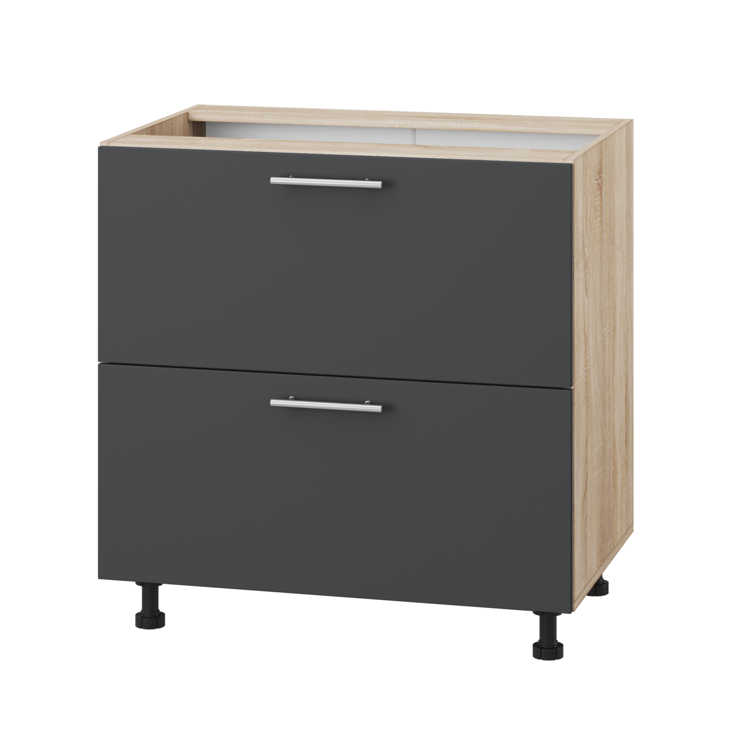 Корпус Стандарт дуб сонома, фасад Стандарт елегантний сірий софт 120.SM-80x72x52