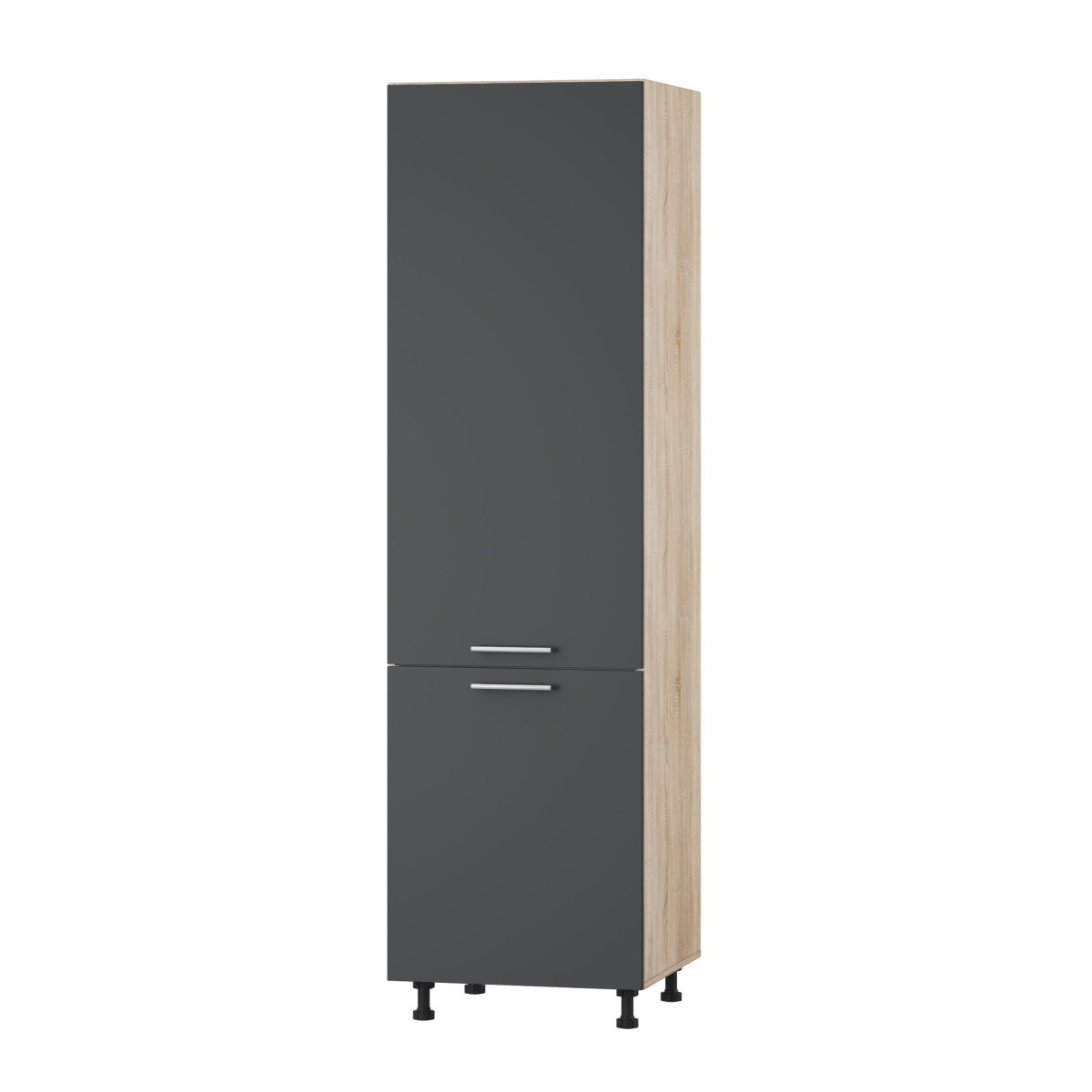 Корпус Стандарт дуб сонома, фасад Стандарт елегантний сірий софт 702 60х214х56