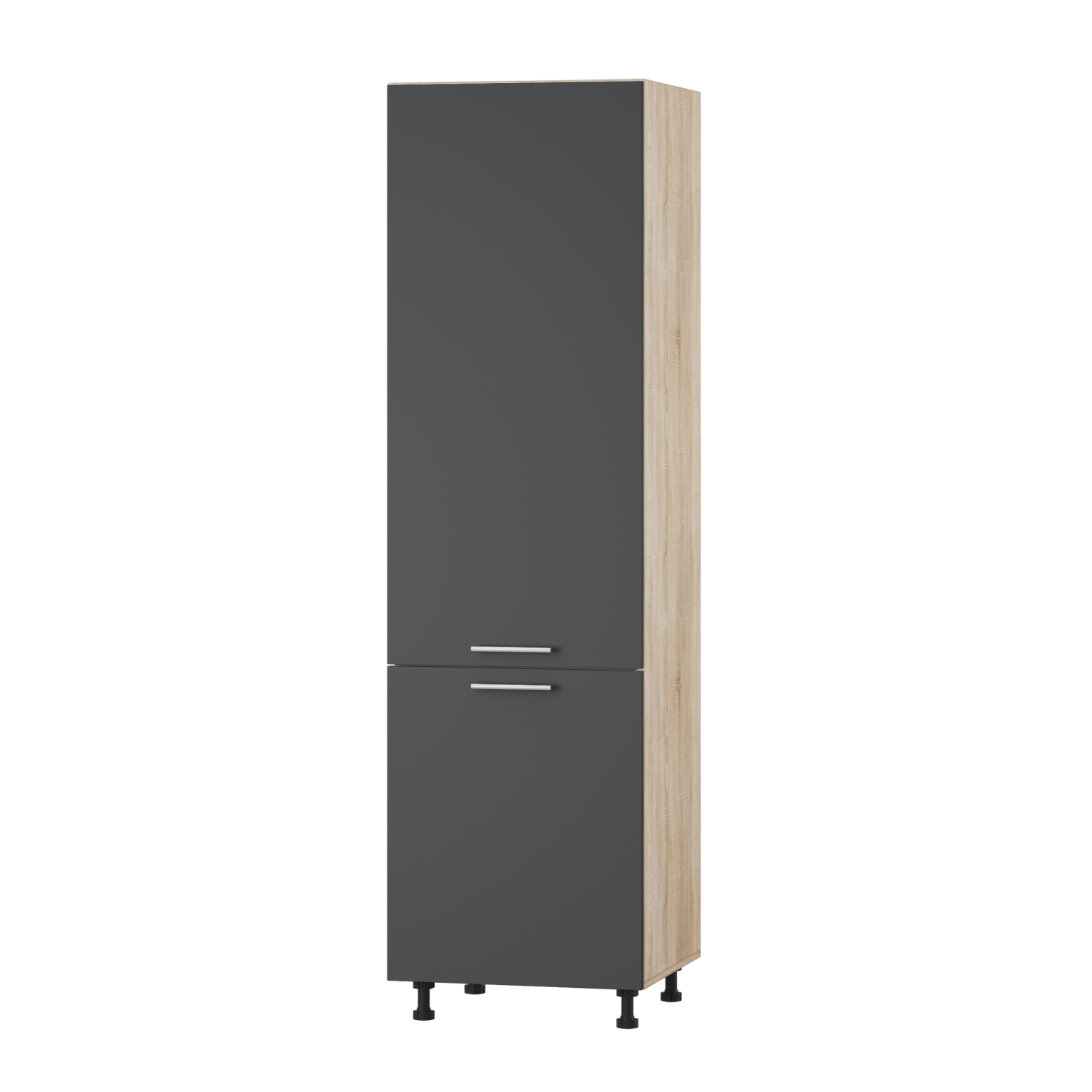 Корпус Стандарт дуб сонома, фасад Стандарт елегантний сірий софт 702 60х214х56