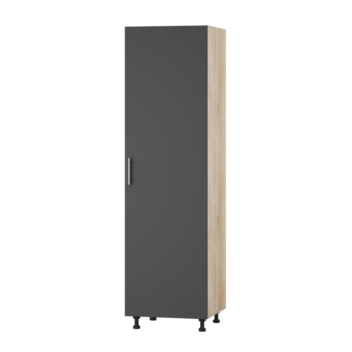 Корпус Стандарт дуб сонома, фасад Стандарт елегантний сірий софт 704 60х214х56