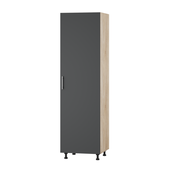 Корпус Стандарт дуб сонома, фасад Стандарт елегантний сірий софт 704 60х214х56