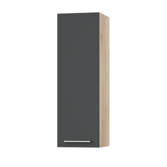 Корпус Стандарт дуб сонома, фасад Стандарт елегантний сірий софт L301 30х93х30