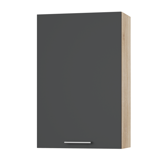 Корпус Стандарт дуб сонома, фасад Стандарт елегантний сірий софт L301 60х93х30