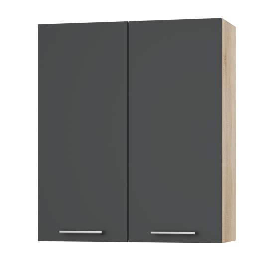 Корпус Стандарт дуб сонома, фасад Стандарт елегантний сірий софт L302 80х93х30