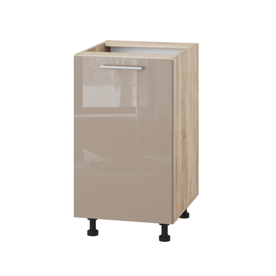 Корпус Стандарт дуб сонома, фасад Стандарт капучіно глянець 101 45х72х52