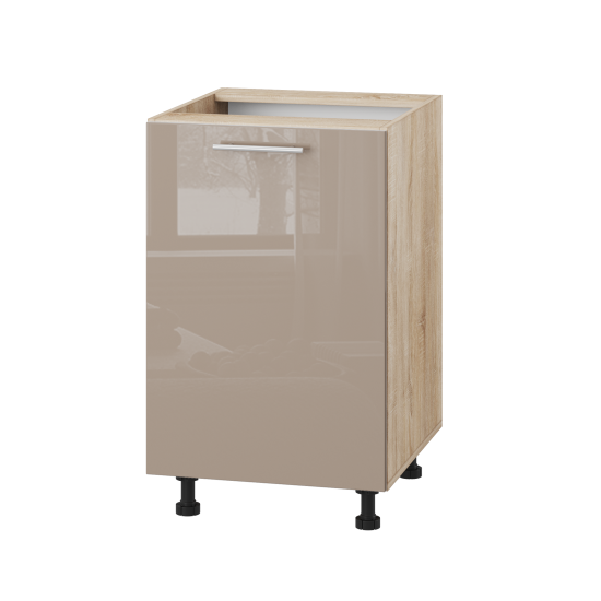 Корпус Стандарт дуб сонома, фасад Стандарт капучіно глянець 101 50х72х52