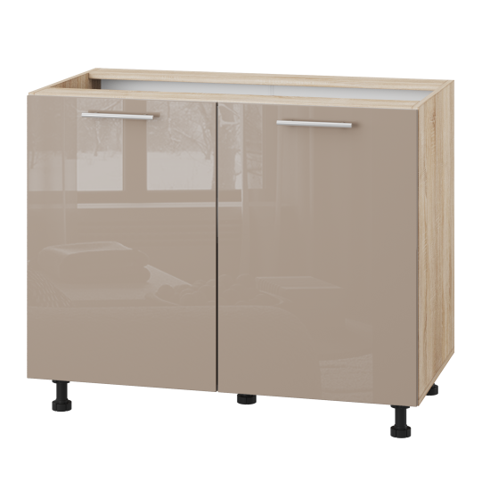 Корпус Стандарт дуб сонома, фасад Стандарт капучіно глянець 102 100х72х52