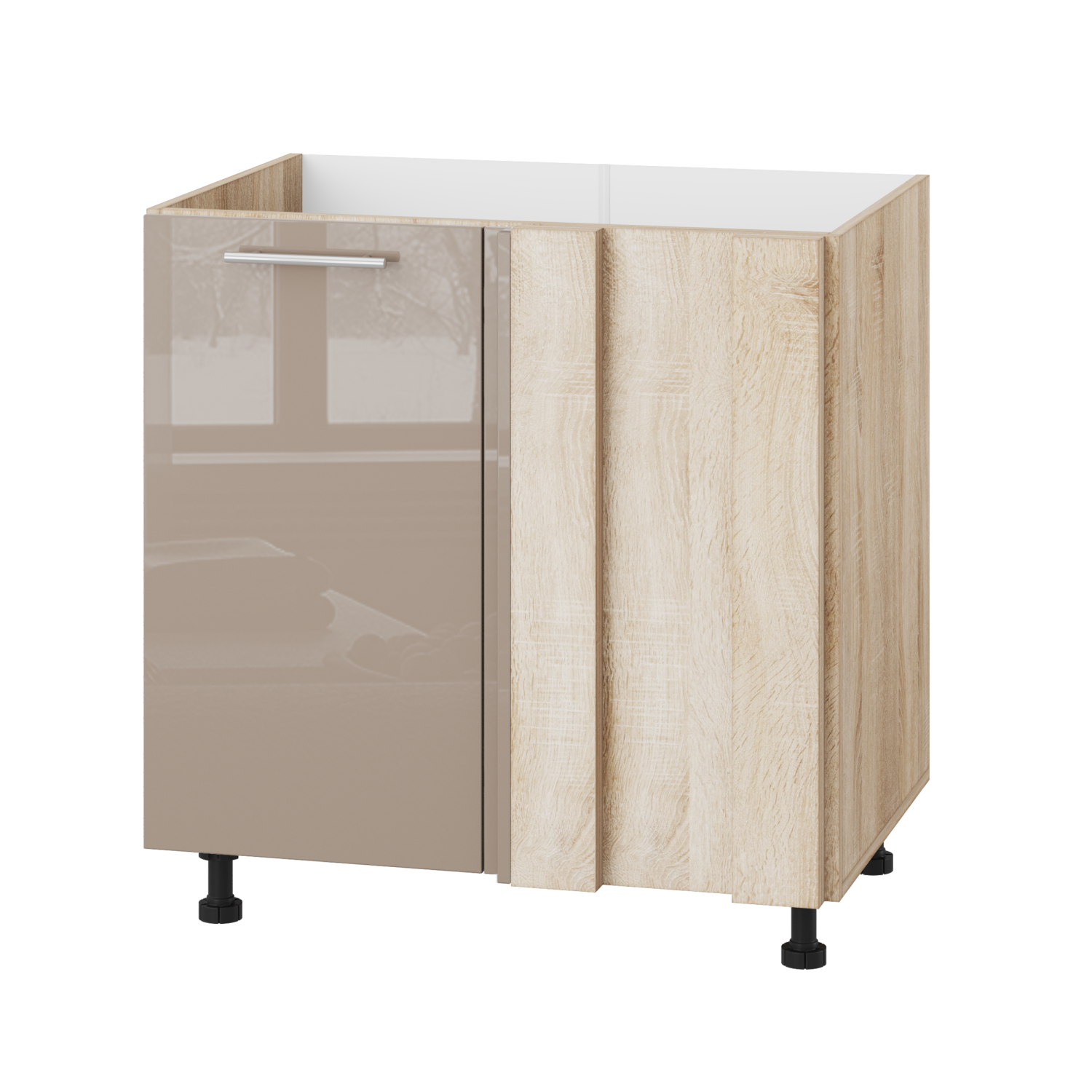 Корпус Стандарт дуб сонома, фасад Стандарт капучіно глянець 103 80-100х72х52