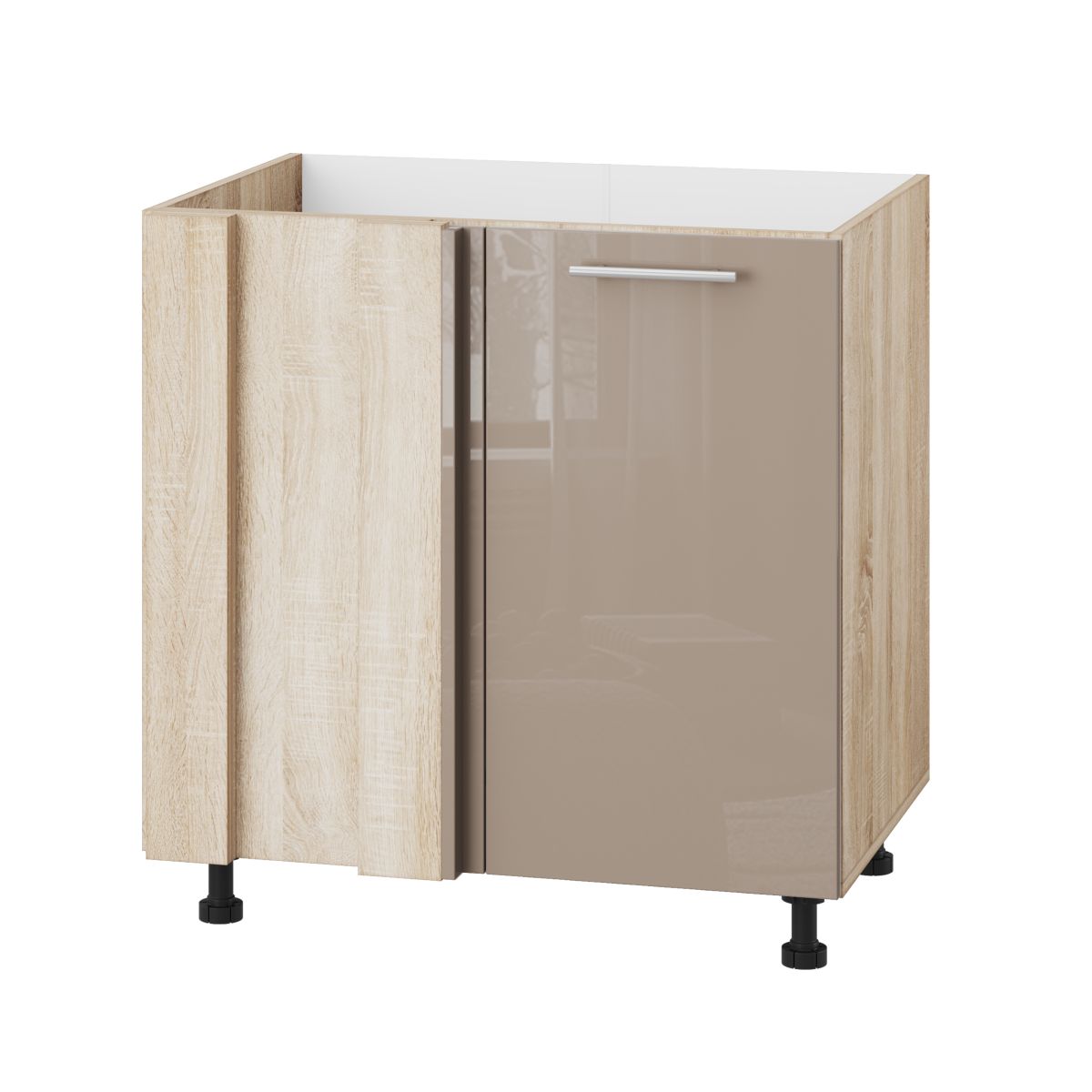 Корпус Стандарт дуб сонома, фасад Стандарт капучіно глянець 103 80-100х72х52