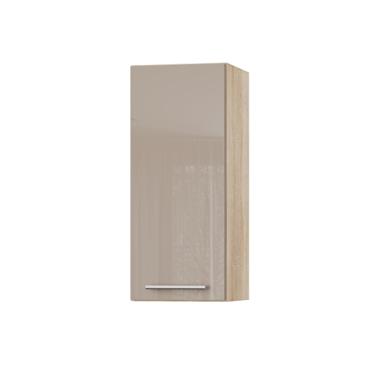 Корпус Стандарт дуб сонома, фасад Стандарт капучіно глянець 301 30х72х30