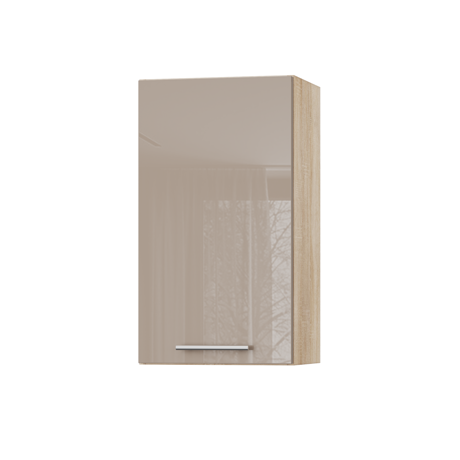 Корпус Стандарт дуб сонома, фасад Стандарт капучіно глянець 301 40х72х30