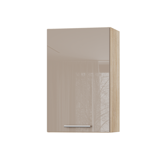 Корпус Стандарт дуб сонома, фасад Стандарт капучіно глянець 301 45х72х30