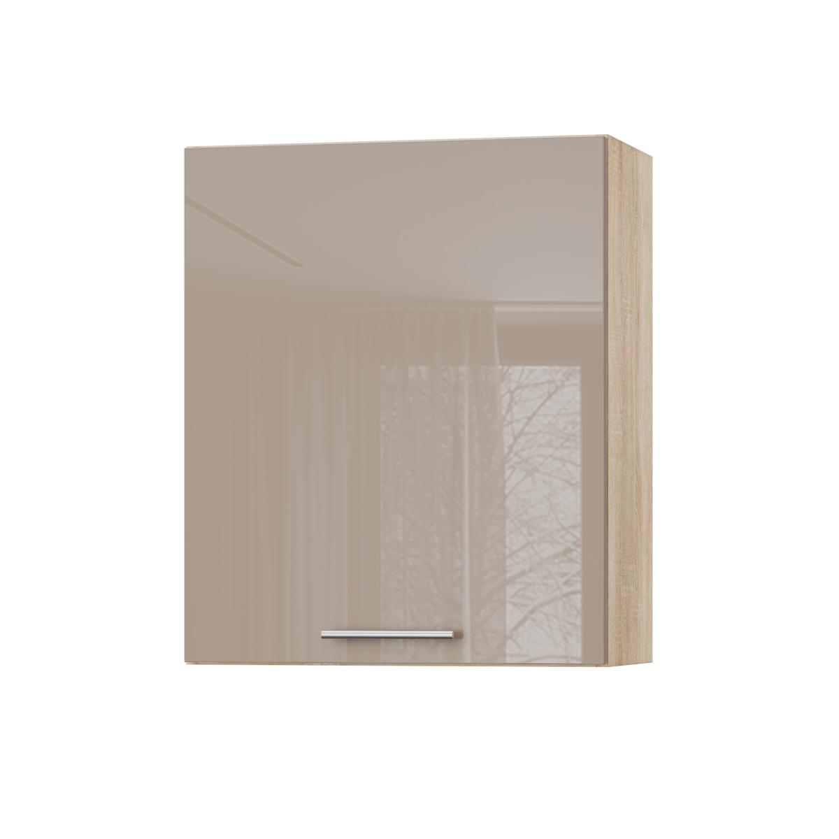 Корпус Стандарт дуб сонома, фасад Стандарт капучіно глянець 301 60х72х30