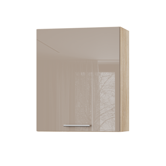 Корпус Стандарт дуб сонома, фасад Стандарт капучіно глянець 301 60х72х30