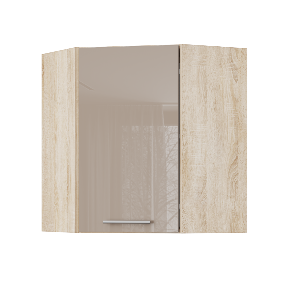 Корпус Стандарт дуб сонома, фасад Стандарт капучіно глянець 361 60х72х60 