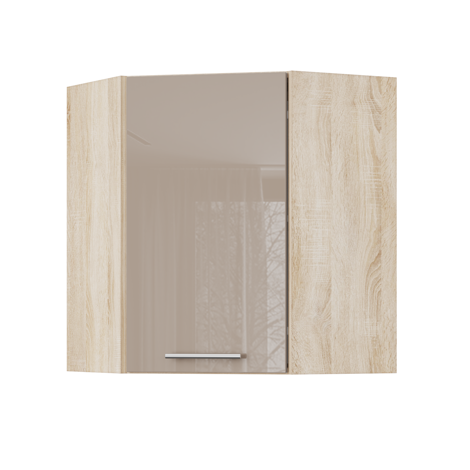 Корпус Стандарт дуб сонома, фасад Стандарт капучіно глянець 361 60х72х60 