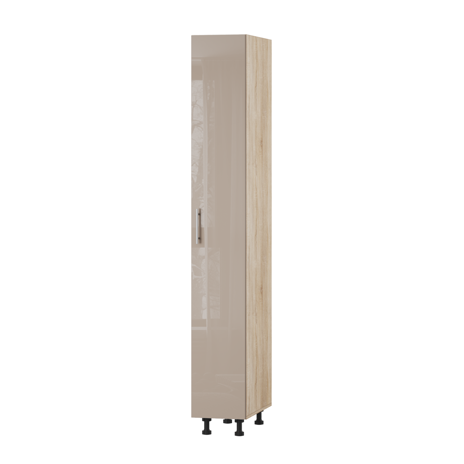 Корпус Стандарт дуб сонома, фасад Стандарт капучіно глянець 700 30х214х56 Корпус Стандарт дуб сонома, фасад Стандарт капучіно глянець 700 30х214х56