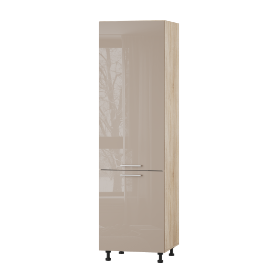 Корпус Стандарт дуб сонома, фасад Стандарт капучіно глянець 702 60х214х56