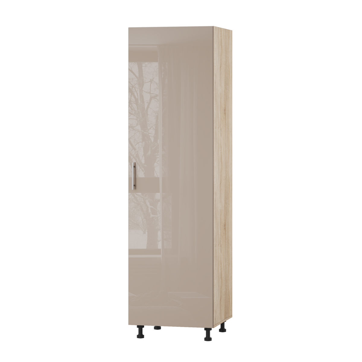 Корпус Стандарт дуб сонома, фасад Стандарт капучіно глянець 704 60х214х56