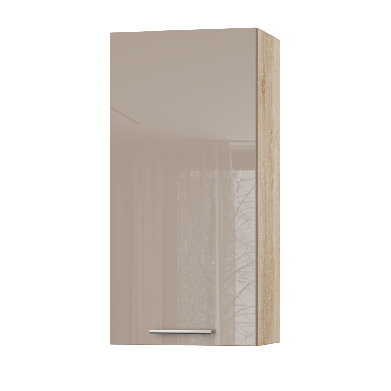 Корпус Стандарт дуб сонома, фасад Стандарт капучіно глянець L301 45х93х30