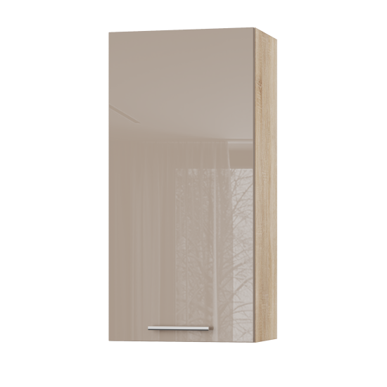 Корпус Стандарт дуб сонома, фасад Стандарт капучіно глянець L301 45х93х30