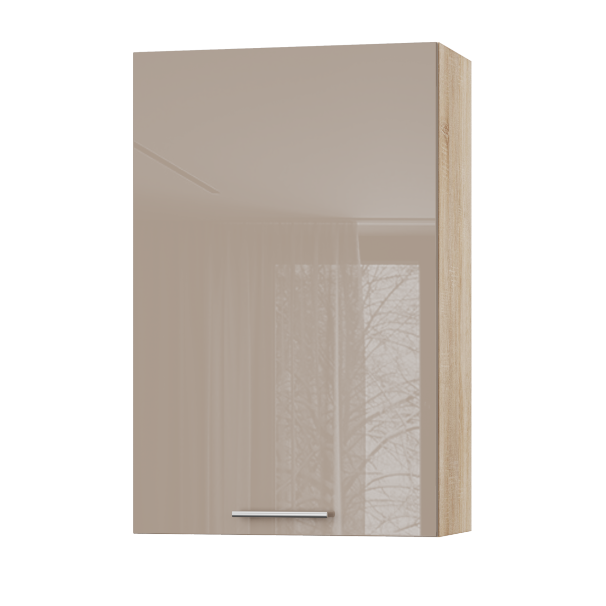 Корпус Стандарт дуб сонома, фасад Стандарт капучіно глянець L301 60х93х30
