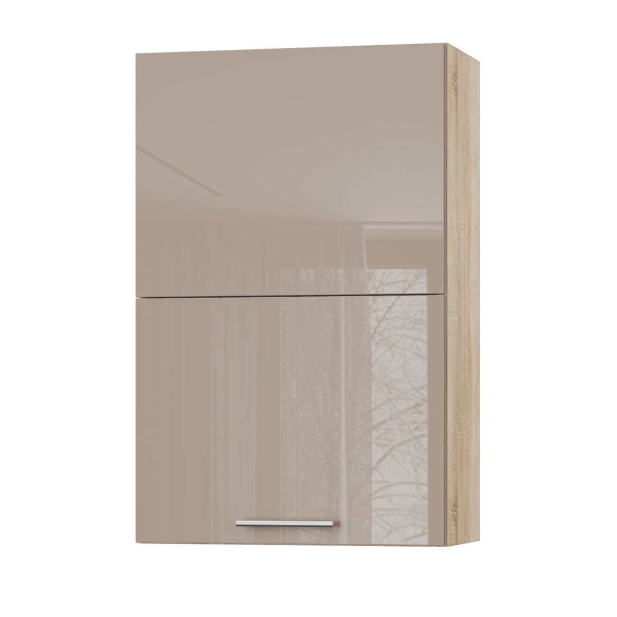 Корпус Стандарт дуб сонома, фасад Стандарт капучіно глянець L402.HF 60х93х30