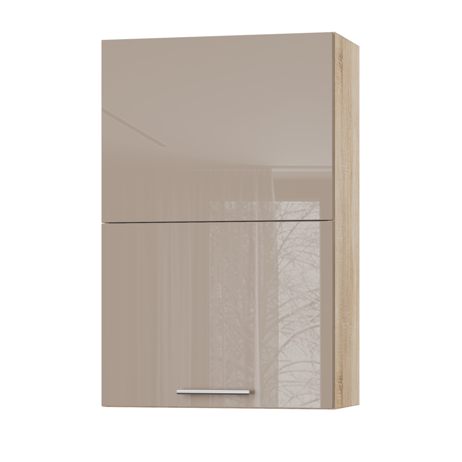 Корпус Стандарт дуб сонома, фасад Стандарт капучіно глянець L402.HF 60х93х30