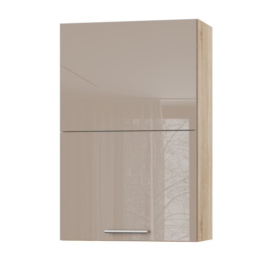 Корпус Стандарт дуб сонома, фасад Стандарт капучіно глянець L402.HF 60х93х30