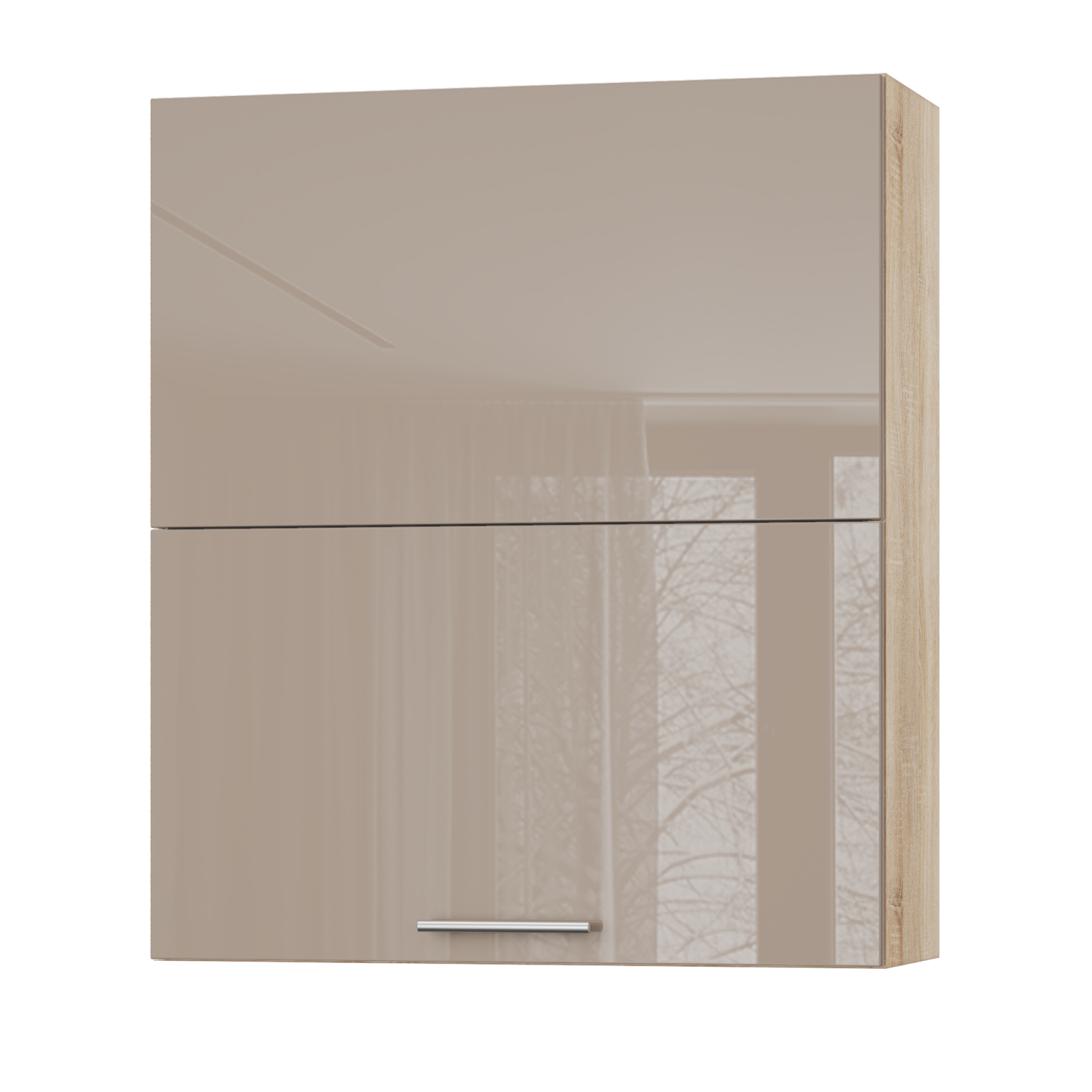 Корпус Стандарт дуб сонома, фасад Стандарт капучіно глянець L402.HF 80х93х30