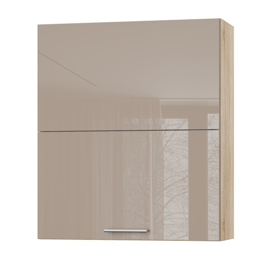 Корпус Стандарт дуб сонома, фасад Стандарт капучіно глянець L402.HF 80х93х30