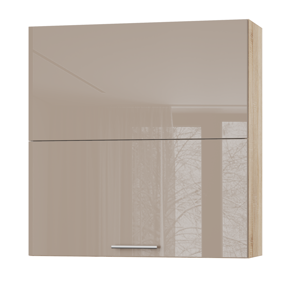 Корпус Стандарт дуб сонома, фасад Стандарт капучіно глянець L402.HF 90х93х30