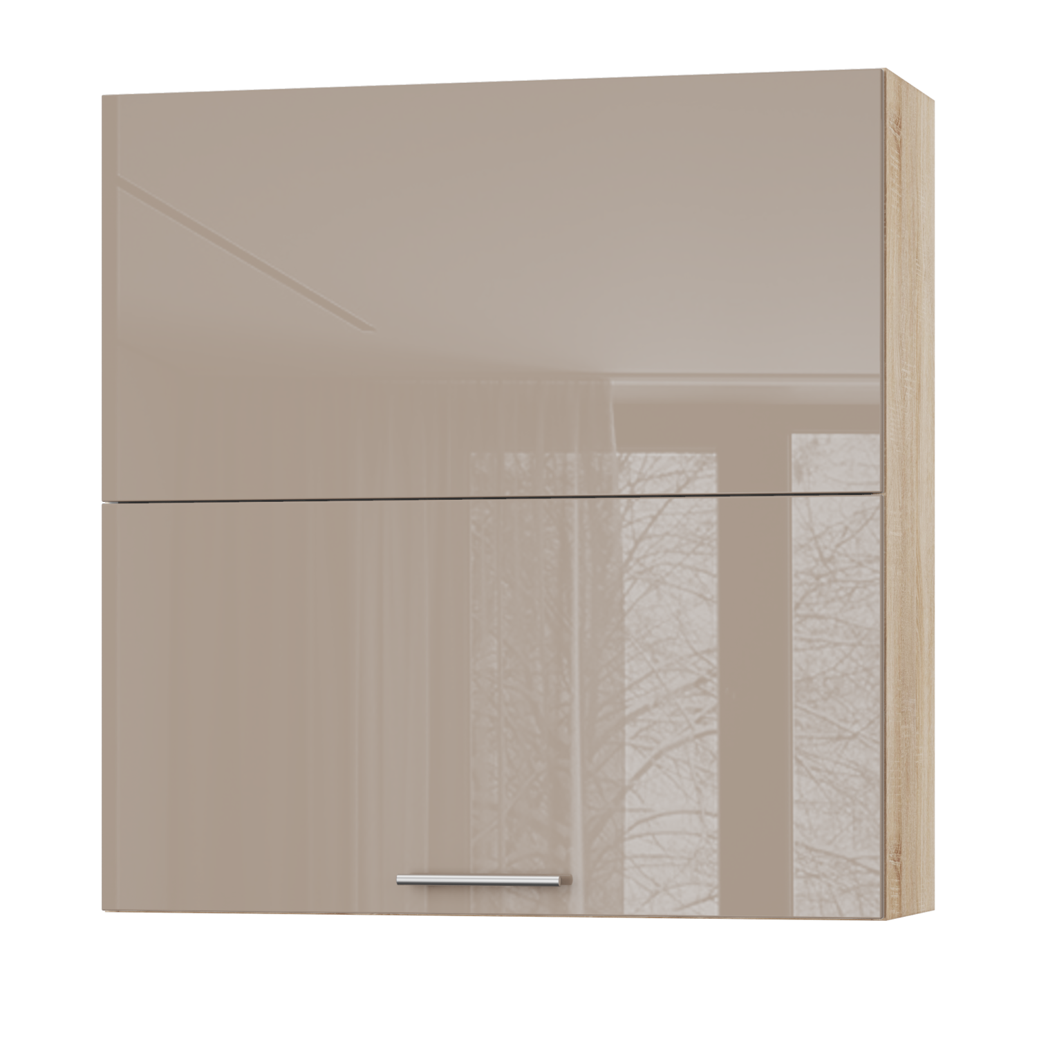 Корпус Стандарт дуб сонома, фасад Стандарт капучіно глянець L402.HF 90х93х30