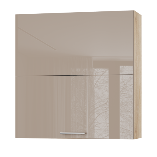 Корпус Стандарт дуб сонома, фасад Стандарт капучіно глянець L402.HF 90х93х30