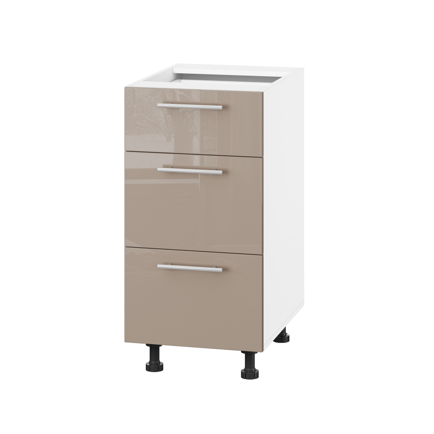 Корпус Стандарт білий, фасад Стандарт капучино глянец 131Q. 40х72х52