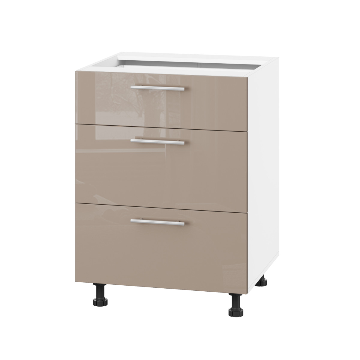 Корпус Стандарт білий, фасад Стандарт капучино глянець 131Q. 60х72х52