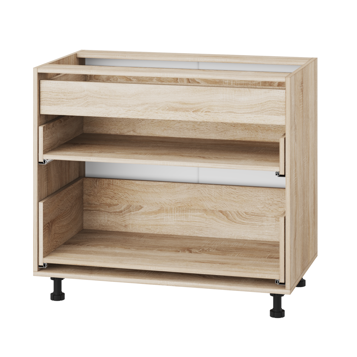 Корпус Стандарт дуб сонома, фасад Лондон білий матовий 123.SM-90x72x52