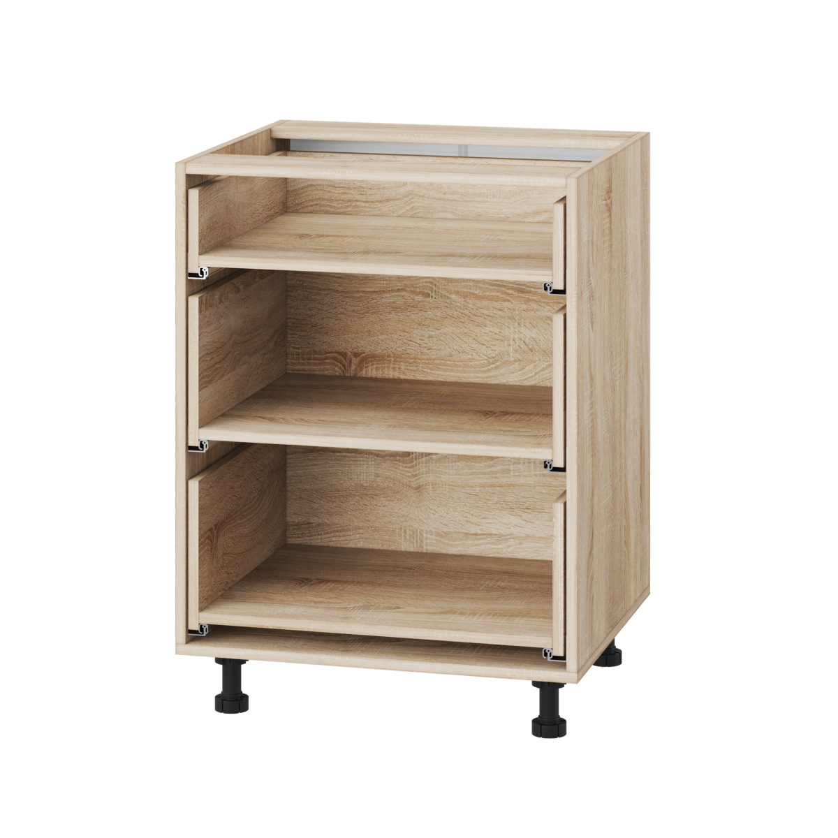 Корпус Стандарт дуб сонома, фасад Стандарт чорний глянець 131Q. 60х72х52 Корпус Стандарт дуб сонома, фасад Стандарт чорний глянець 131Q. 60х72х52